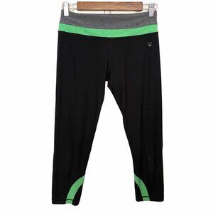 VOGO Athletica Women's Black Green Activewear Workout Capri Leggings Size XS